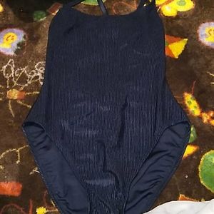 navy blue one piece swimsuit